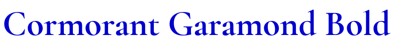 Cormorant Garamond Bold Schriftart
